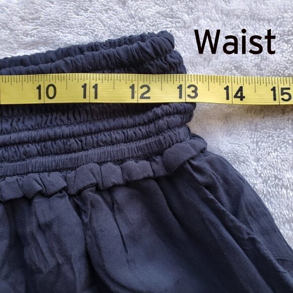 WILFRED ARITZIA Smocked Waist Gauzey Layer Modal Flutter hem Shorts S - Picture 6 of 13